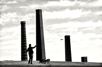 Frisbee between the Chimneys