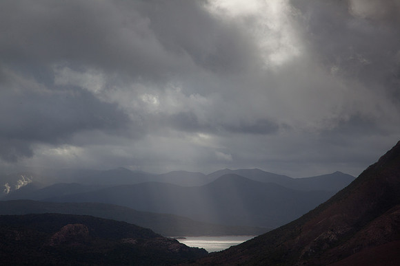 View from Linda Valley down to Lake Burbury Tasmania