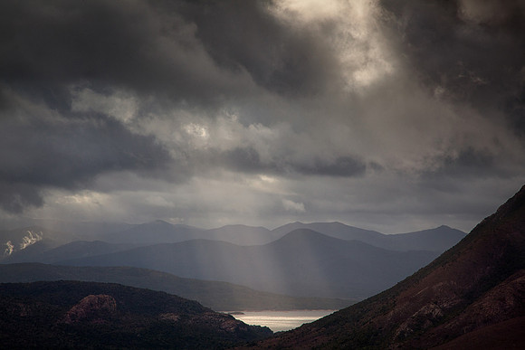 View from Linda Valley down to Lake Burbury Tasmania